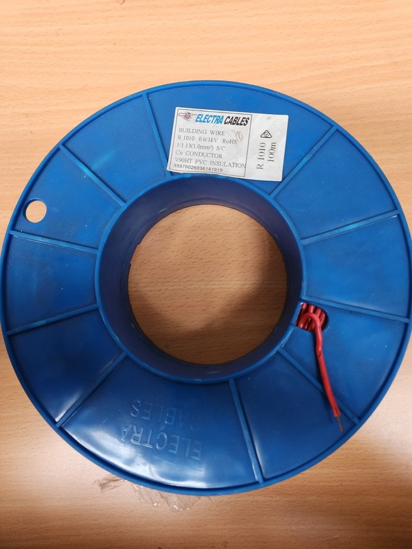 Electra Cabl R1010RD - Building Wire 1C 1mm sq 1/1.13MM PVC 0-90 Degc Red (100M) gallery