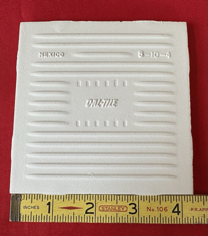 1 pc. Mellow White: Matte Ceramic Tile by Daltile #D-700; 4-1/4" Discontinued gallery