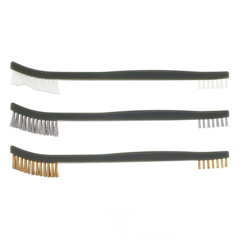 Mini Wire Brush Set Rust Paint Dirt Metal Cleaner Steel/Nylon/Brass Brush Scrub gallery