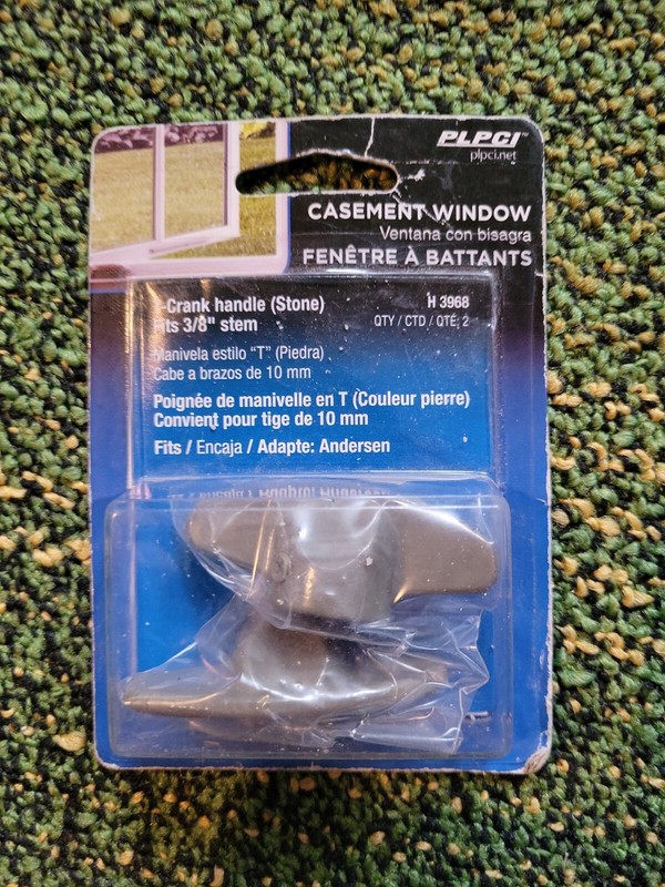 NEW Tee-Type Window Handle PLPCI H-3968 Fits: Andersen Windows & More Qty of 2