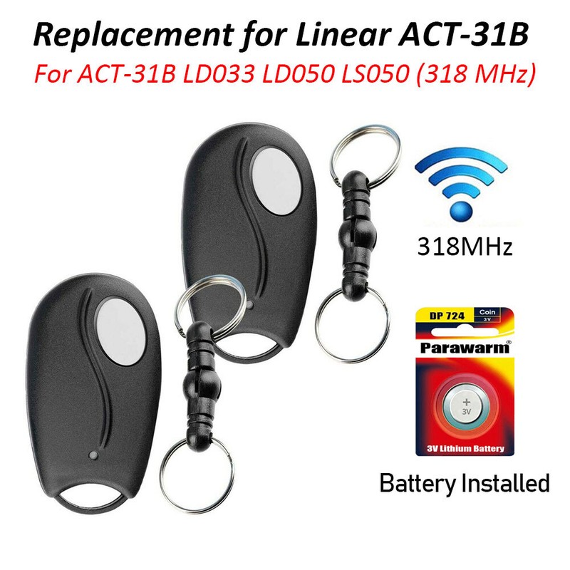 1-Button Compact Visor For Linear MCT-11 MegaCode DNT00089 Garage Door Remote US gallery
