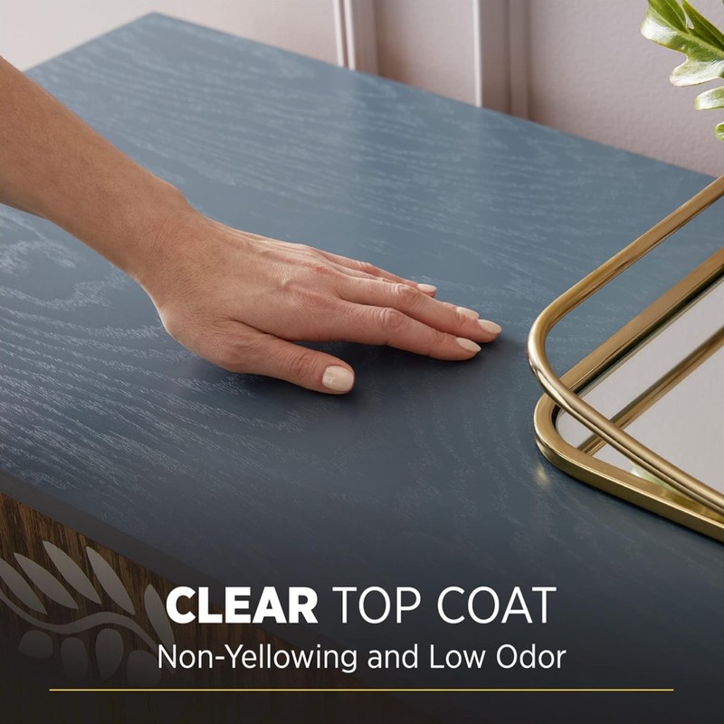 1/2 Pint Polycrylic Protective Coating – Clear Satin Finish for Wood