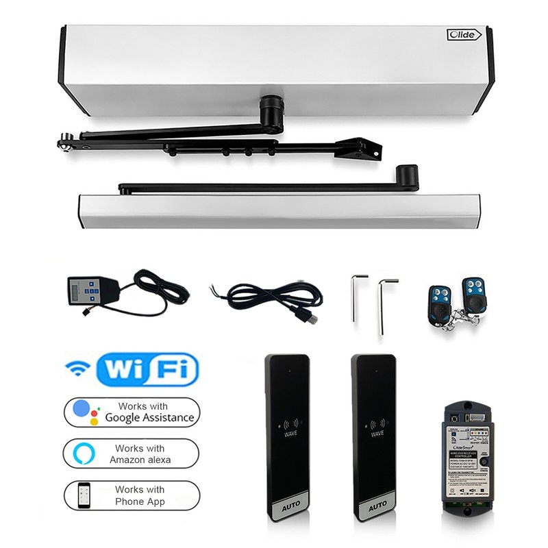 Olide Smart Home WiFi Touch Free Auto Door Opener with Wireless Wave Hand Sensor
