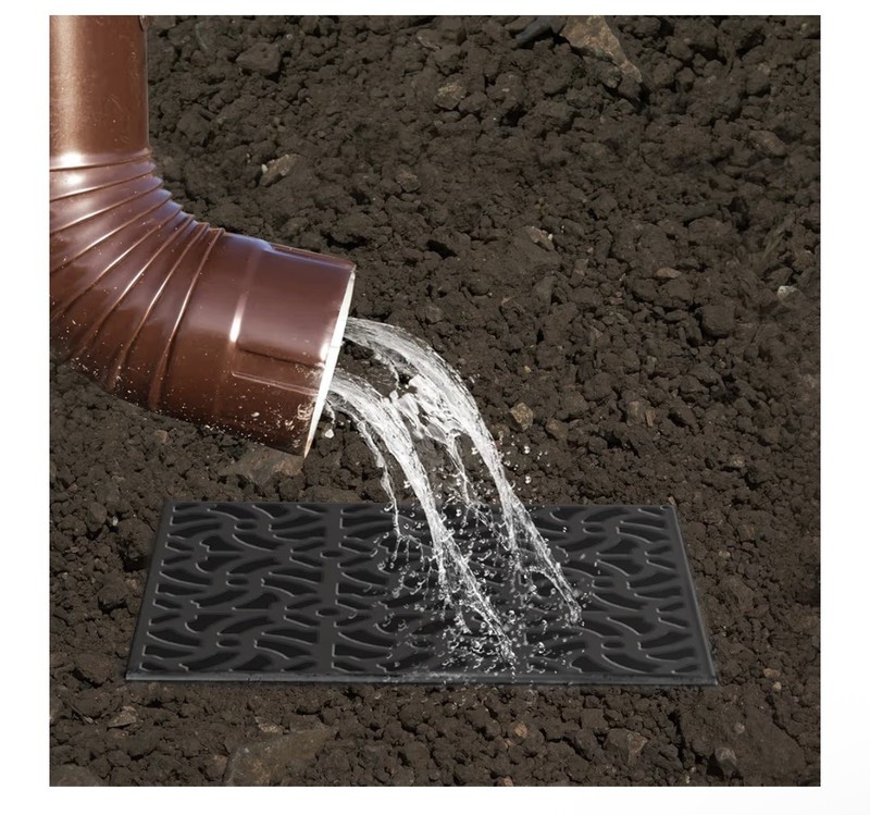 Gutter Downspout Extension Kit Catch Basin 2x8.2ft Flexible Drain Pipes Black gallery
