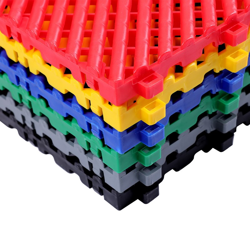 34/68Pcs Interlocking Garage Floor Tiles Vented Water Drainage 15.7"x15.7''x0.7" gallery