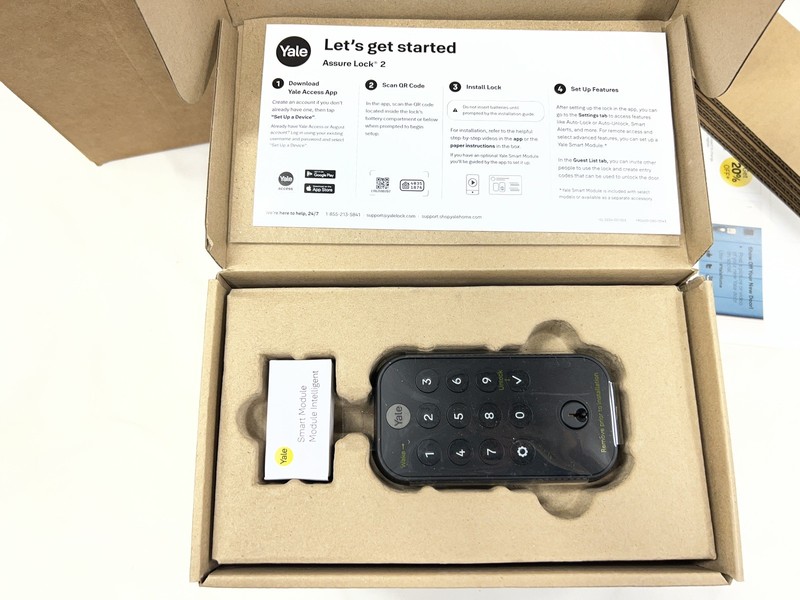 Yale Assure Lock 2 Keypad with Wi-Fi and Ridgefield Handle in Black Suede gallery