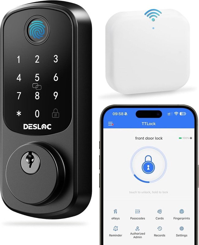 DESLOC Smart Lock B200 WiFi Version, Fingerprint Keyless Entry Door Lock 🔥New🔥