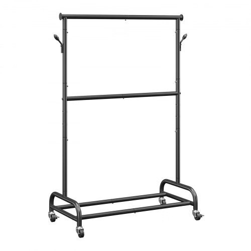 Clothes Rack, Rolling Clothing Garment Rack with Adjustable Crossbar and Side Ho gallery