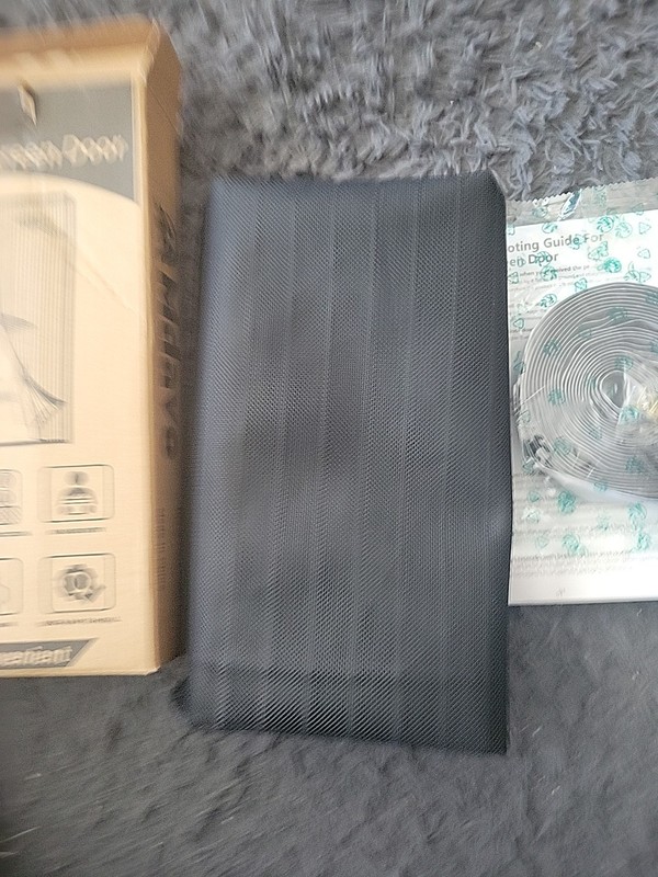 Mesh Screen with Magnetic Closure Heavy Duty 36" x 82" Black For Door Mdavo gallery