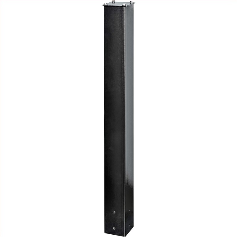 Black In-Ground Mailbox Post – 43 Inch Heavy-Duty Steel with Mounting Hardware