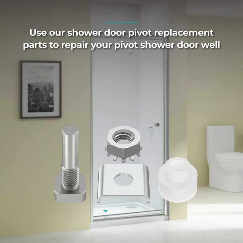Shower Door Hinge Pin Kit with Pivot Bushing for Framed Swing Shower Door Piv... gallery