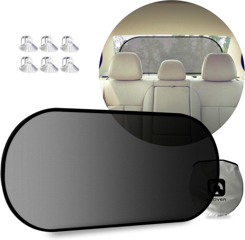 Car Sun Shade, UV Protection Folding Auto Rear Window Sunshade, 39 x 20 Inch Uni