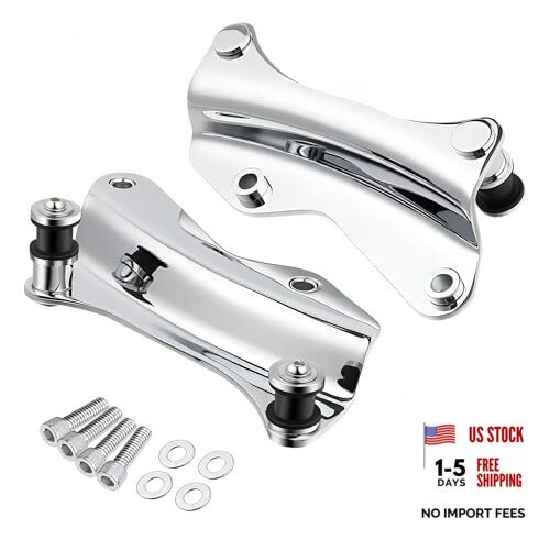 Motorcycle 4-Point Docking Hardware Kit—Hardware for Harley Touring—Chrome#14-25