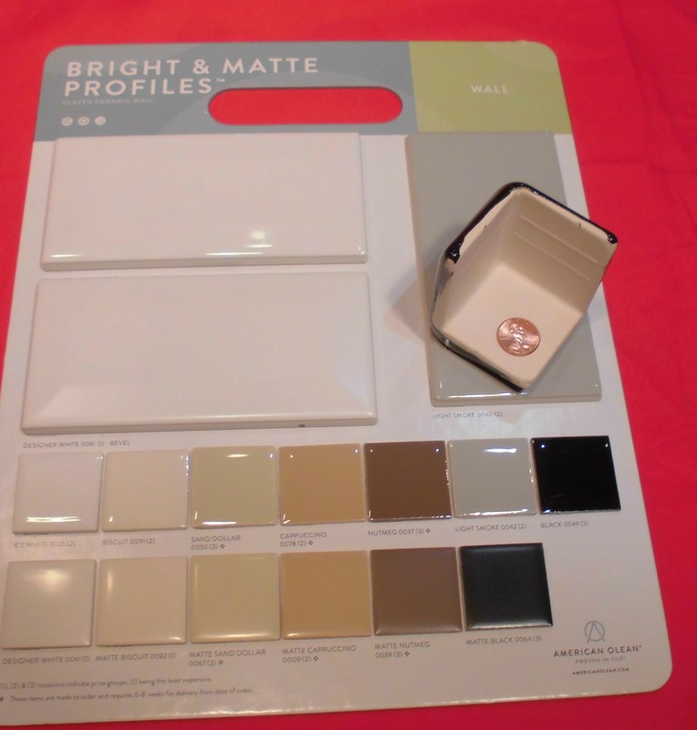 1 pc. *Gloss Black* V Cap Corner Ceramic Trim Tile; Counter Top Edging; NEW gallery