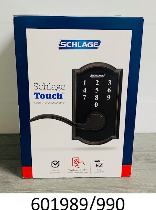 Schlage Touch Keyless Touchscreen Lever FE695 V CAM 716 ACC Aged Bronze