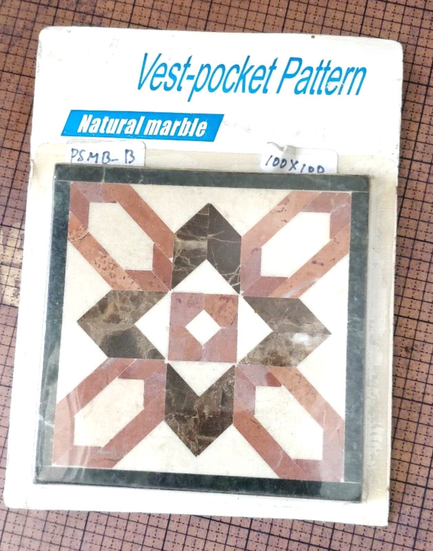 Natural Marble Display Tile ~ Vest-Pocket Pattern 10cm x 10cm Great Pattern