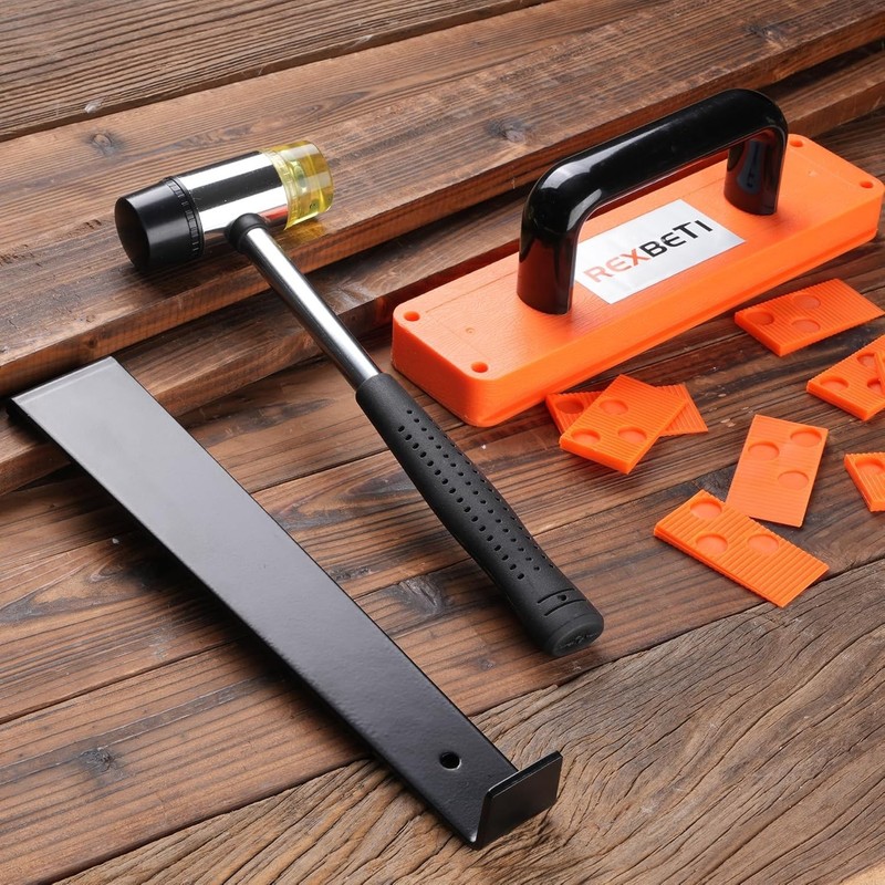 Professional LVP Installation Kit with Mallet, Pull Bar & 40 Spacers for Floors gallery