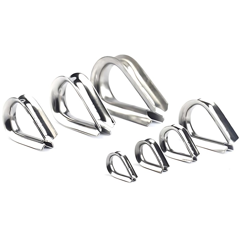 Thimble Thimbles Wire Cable Rope A2Stainless Steel Cable Clips Clamps 1.5mm-32mm gallery