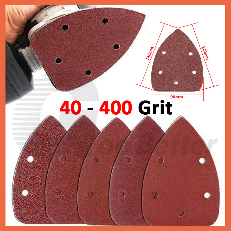 Triangle Sanding Pads Assorted Sandpaper Hook and Loop Mouse Sanding Sheets