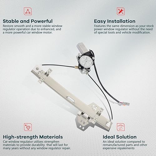 748-558 Rear Left Driver Side Power Window Regulator with Motor fit for 2001 gallery