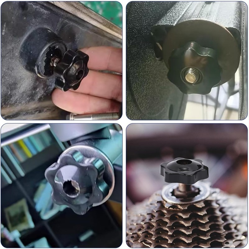 Robust 10 Count Star Drive Knobs 1/4 Inch - Ideal for Woodworking Projects gallery