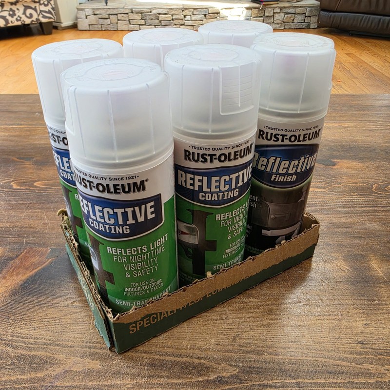Rust-oleum 214944 Specialty Reflective Spray Semi Transparent Clear LOT OF SIX