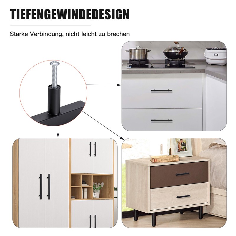 LOT Kitchen Cabinet Handles Pulls Matte Black Stainless Steel Drawer T Bar Pulls gallery