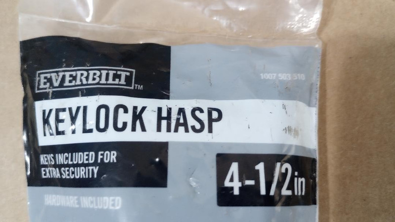 NEW Everbilt Key Locking Safety Hasp 4-1/2" - 1007 503 510 (Black) Free US Ship gallery