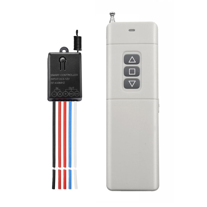 Forward Reverse Remote Switch,DC 5V/12V/24V 10A Relay for Electric Curtains,L…