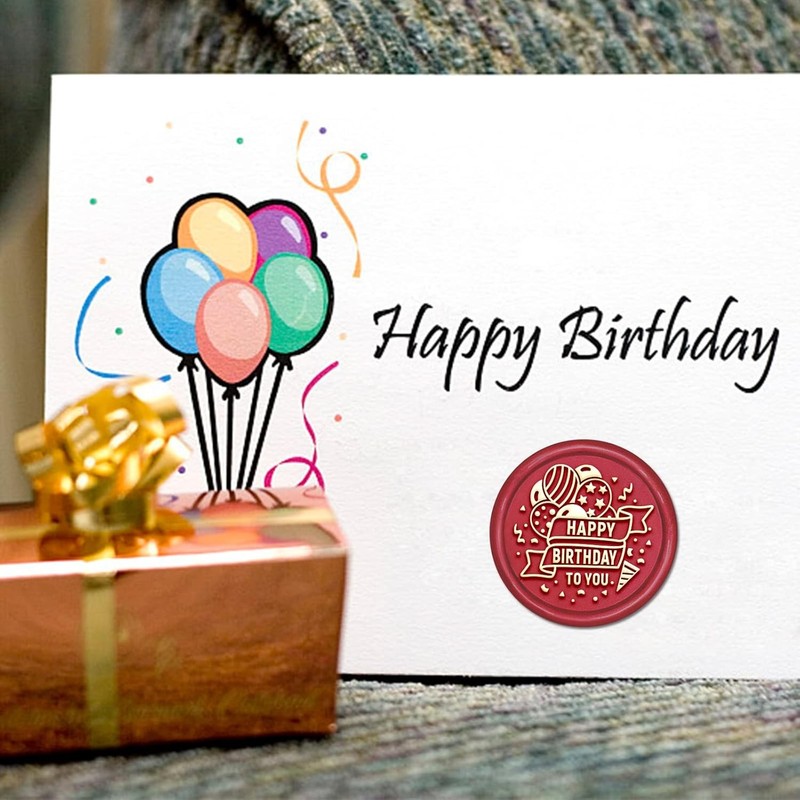 6 PCS/Set 0.98" Birthday Wax Seal Stamp Kit - Happy Birthday Sealing Stamp With gallery