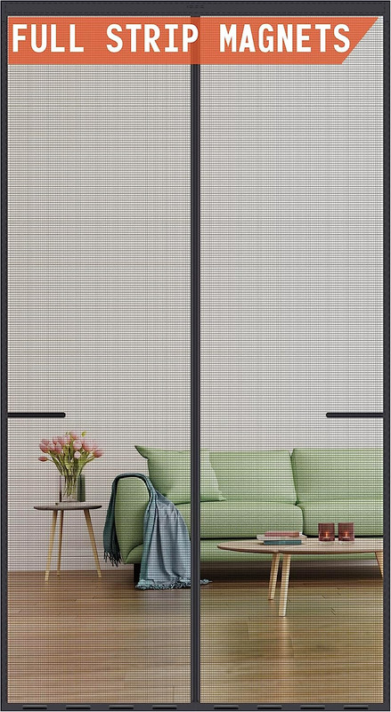 Magnetic Screen Door Upgraded-Model Full Strip Magnets,Fiberglass Heavy Duty Mes gallery