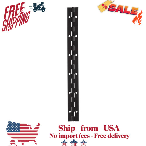1-1/12 In. X 48 In. Matte Black Square Radius Piano Hinge