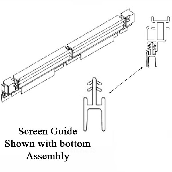 Marvin Integrity Sliding Screen Door Guide 2 Inch Bottom Screen Door Guide V2241 gallery