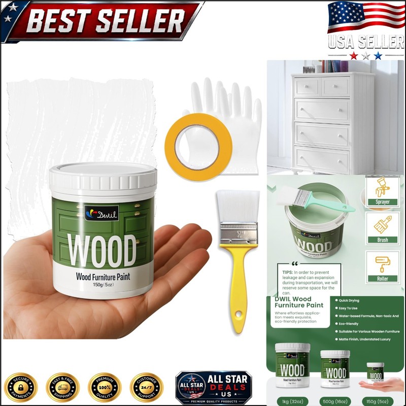 5 Oz Non-Toxic Matte Finish Furniture Paint – Ideal for Easy Home Updates