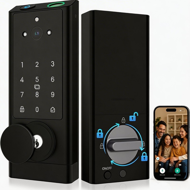 G1 StyleVideo Smart Lock with Camera & Doorbell, 6-in-1 Keyless Entry Door Lock$ gallery