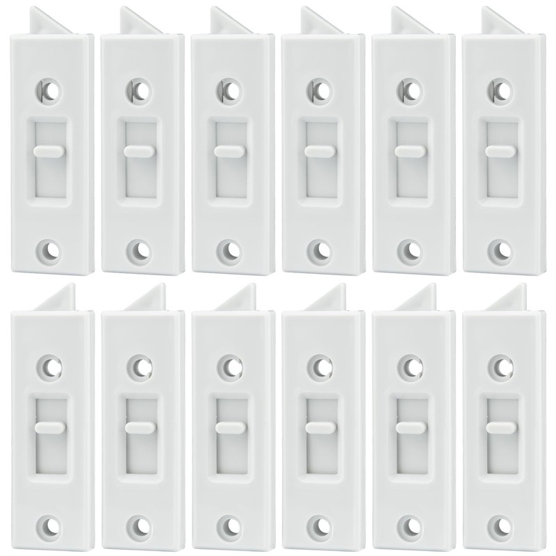 12 Pcs Window Latch Locks Spring Loaded Tilt 12 PCS, White