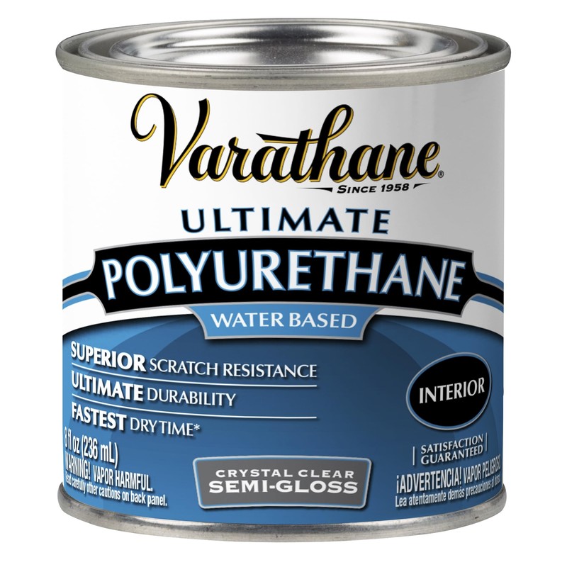 Varathane Ultimate Water Based Polyurethane Half Pint Semi Gloss Finish