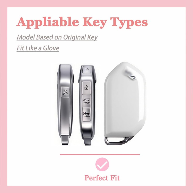 Key Fob Cover - 5 Button Soft TPU Key Case Protection Fit for Tell Color: Pink gallery