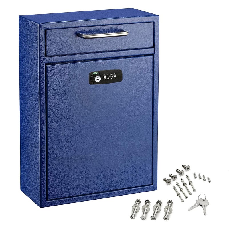 Wall Mount Mailbox – Combination Mailbox with Keys- Durable Wall Mounted Lock…