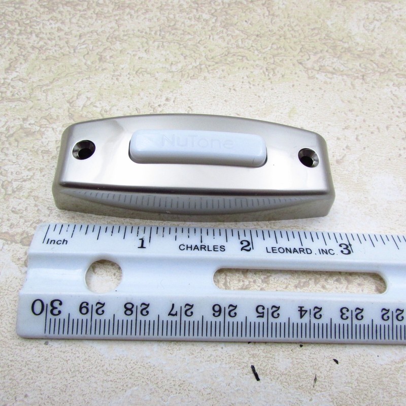 NuTone PB7LSN Wired Lighted Rectangular Satin Nickel Pushbutton Doorbell Button gallery