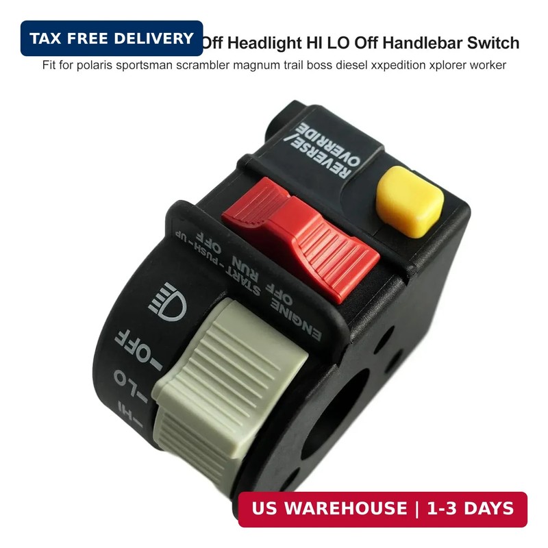 Left Handlebar Bar Switch, Engine Start Run Off Headlight HI LO Off Start Light gallery