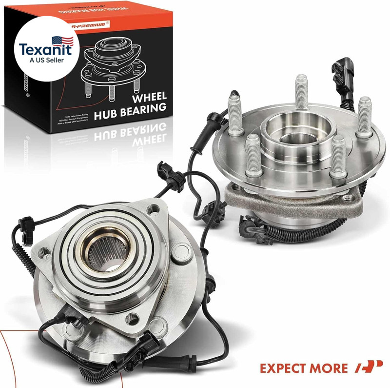 2 X Front Wheel Bearing and Hub Assembly with ABS 5-Lug Compatible with Jeep Wra gallery