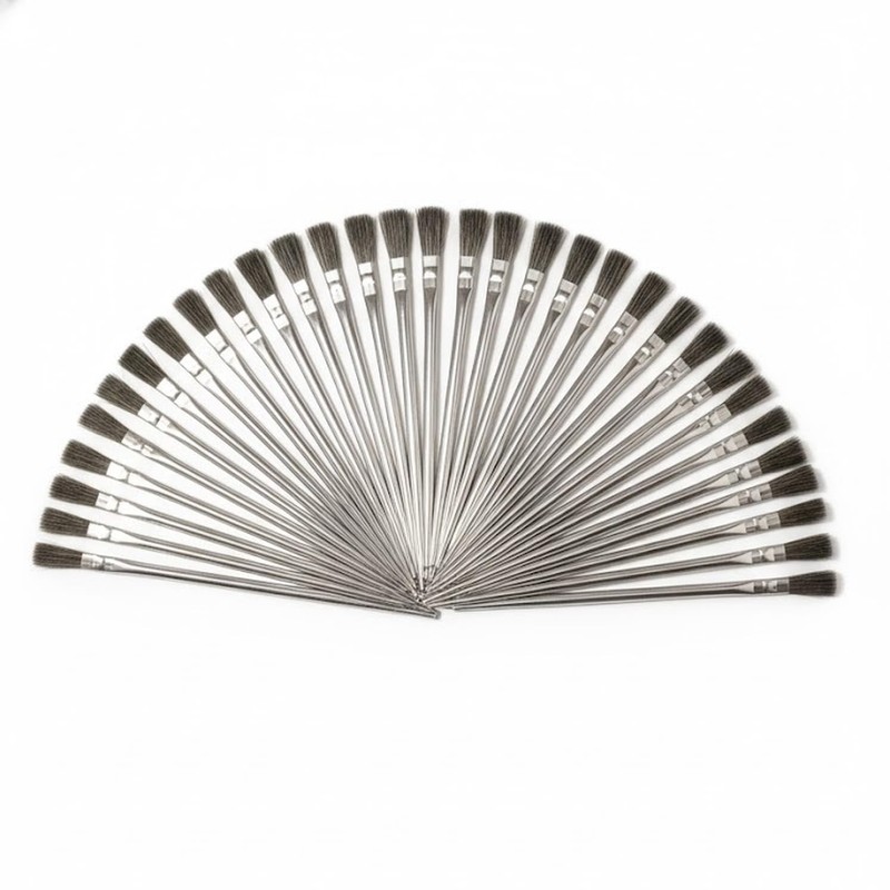 36pack 3/8 Inch Disposable Horse Hair Acid Brushes For Flux Glue Epoxy And Woodw