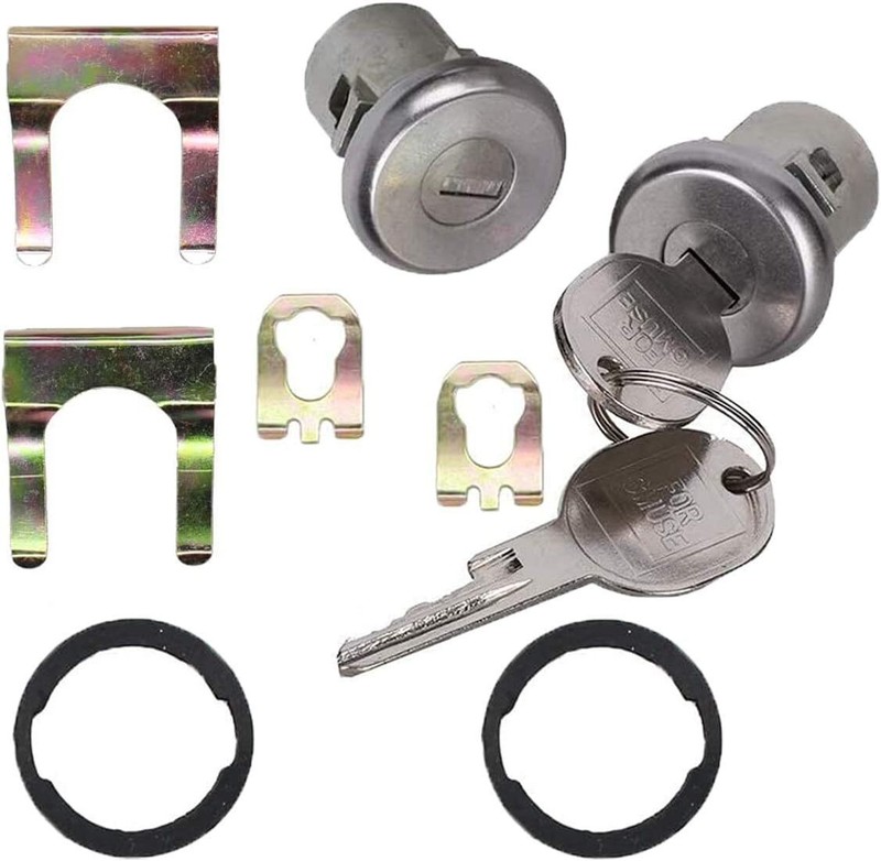 2PCS Door Lock Cylinder Set Front Left/RightCompatible with Chevrolet Truck C…