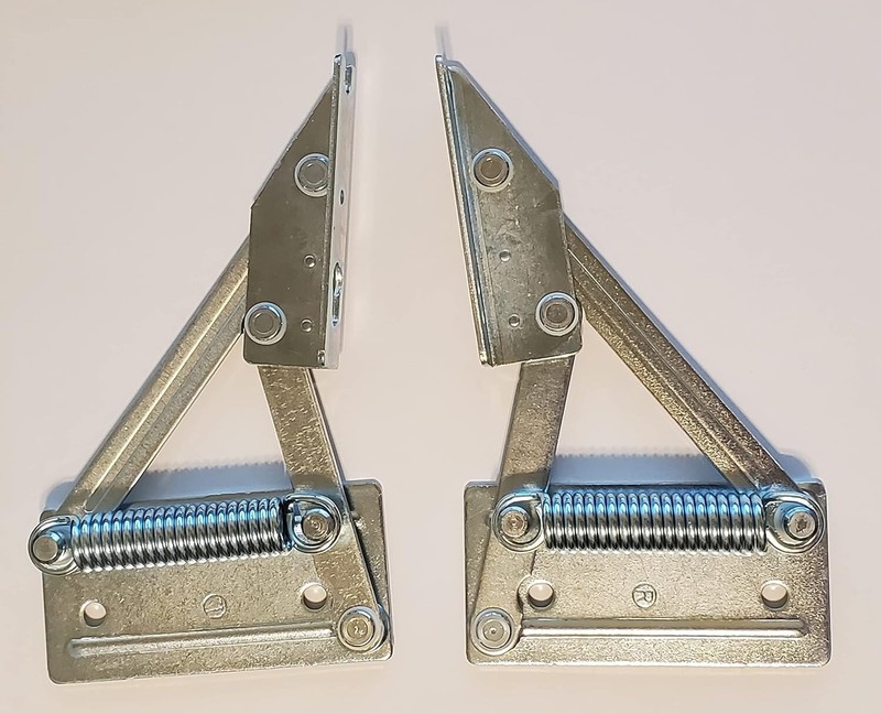 1 Pair Bench Seat Hinges with spring for Seat Tops Weighing up 12 kg (26.4 lbs)