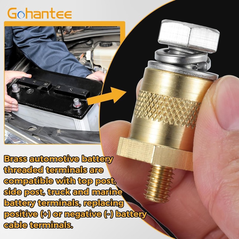 M8 Thread Battery Terminal Charging Posts, 3/8-16 Top or Side Mount Compatible gallery