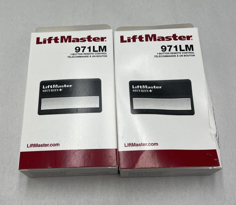 Lot Of 2 – LiftMaster 971LM Single-Button Remote Control