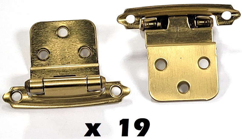 Amerock BPR3428BBZ Inset Hinge 3/8 in Golden Champagne – 19 Sets (38)
