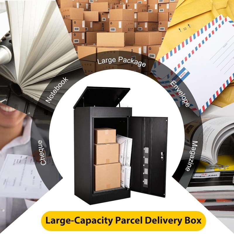 Package Delivery Boxes for Outside 41.3 in Anti-Theft Lockable Parcel Drop Box gallery