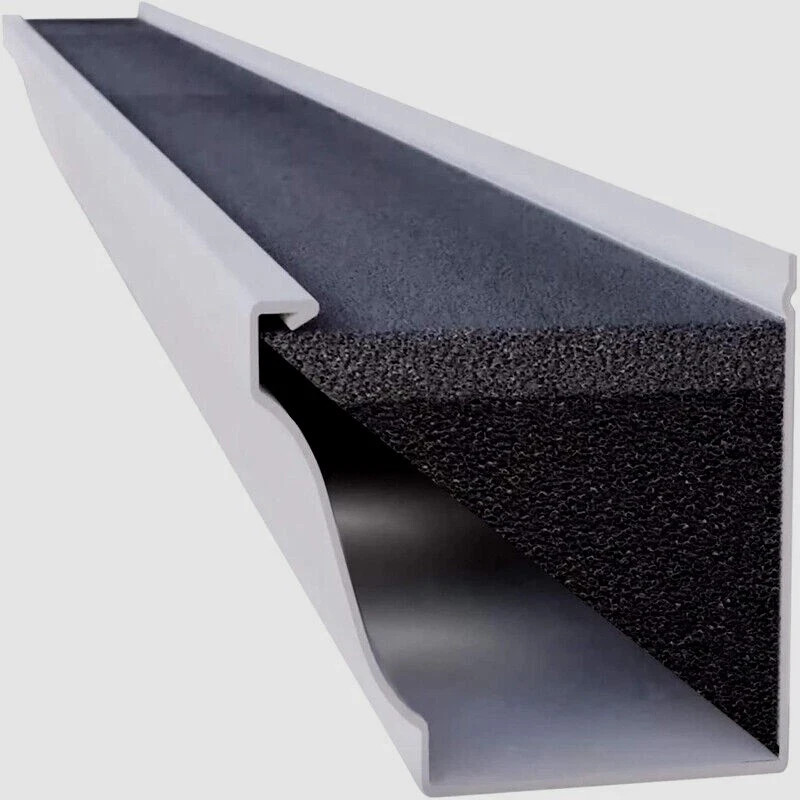 8 GutterFoam 5″ x 48″ Black Polyester Foam Gutter Guard Prevent Leaves Debris